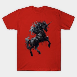 Spooky black unicorn T-Shirt